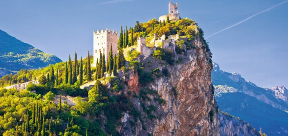 Arco castle on high rock view © xbrchx - stock.adobe.com